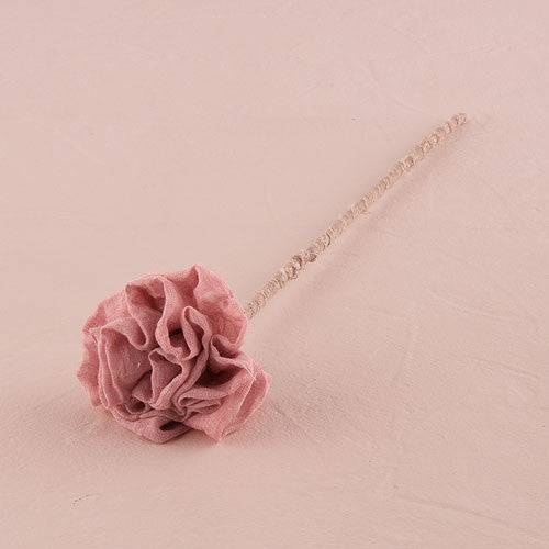 Fabric Ruffle Flower on a Stem Wedding Ceremony