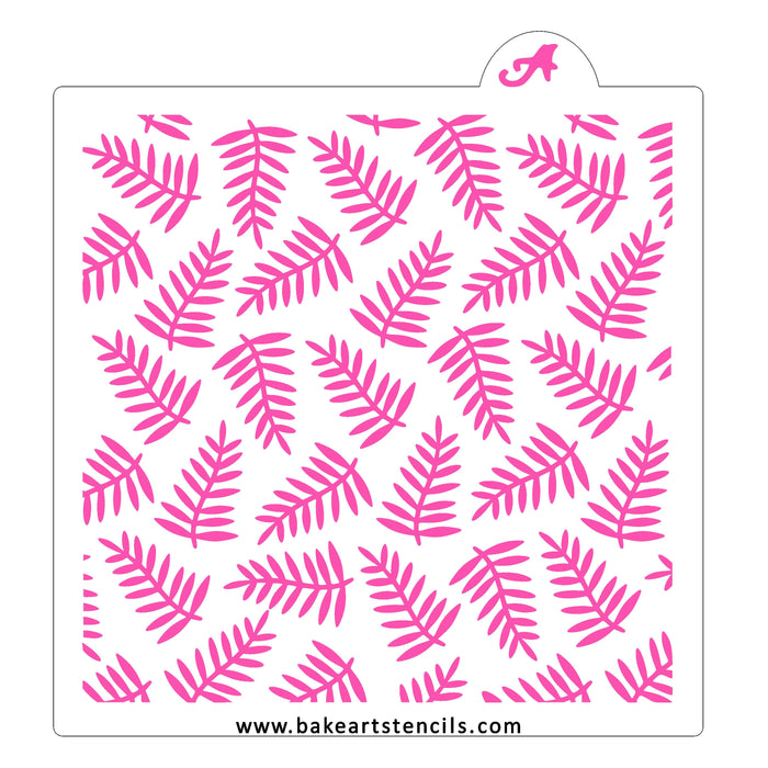 Fern Forest Pattern Stencil bakeartstencil