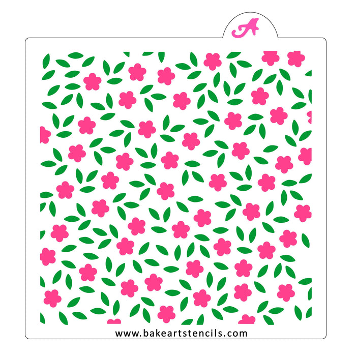 Flowering Vines Pattern Stencil Set bakeartstencil