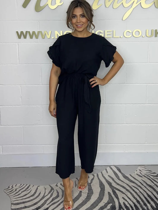 Frill Sleeve Top & trouser Co-Ord ( 8 colours )