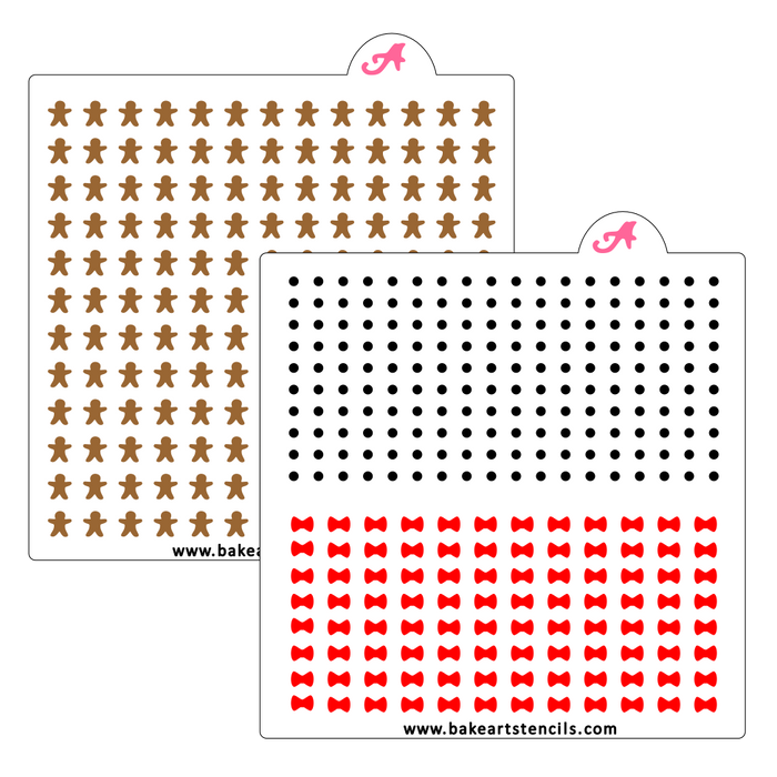 Gingerbread Man Sprinkles Stencil bakeartstencil