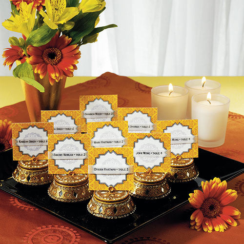 Gold Indian Bohemian Wedding Place Card Holder (Pack of 4)