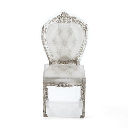 Gold or Silver Chair Wedding Party Favor Boxes (Pack of 10)