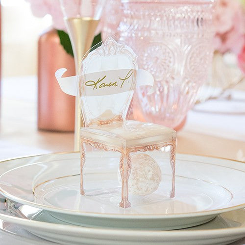 Gold Chair Wedding Party Favor Boxes