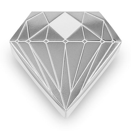 Gold or Silver Diamond Shaped Wedding Party Favor Box (Pack of 10)