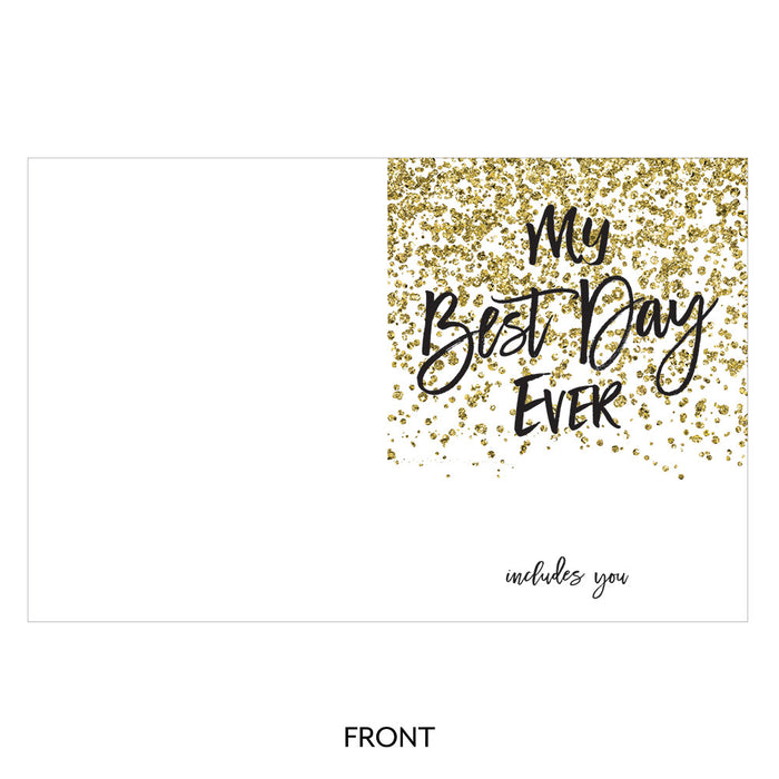 Gold Glitter Will You Be My Bridesmaid Card