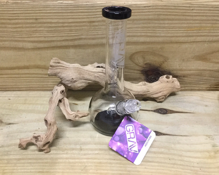 Grav Black Accent Round Base Water Pipe