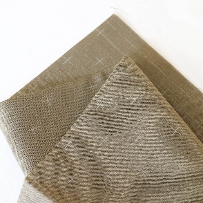 Hidamari Preprinted Sashiko Cloth - Kasuri (Crosses)-Stitched Modern