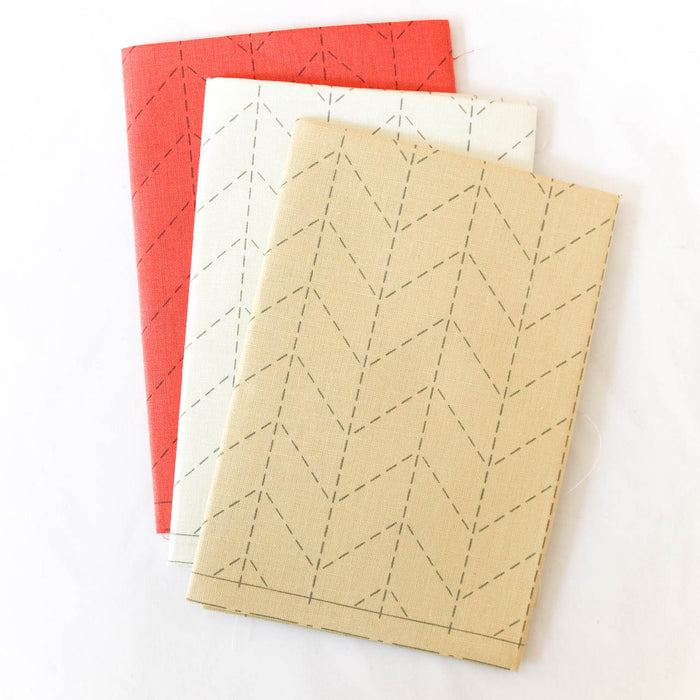 Hidamari Preprinted Sashiko Cloth - Sugiaya (Herringbone)-Stitched Modern