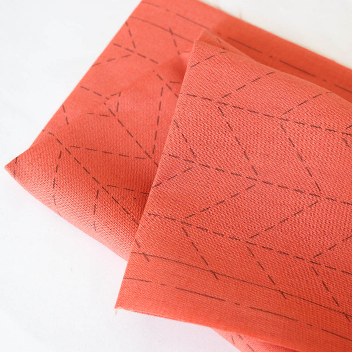 Hidamari Preprinted Sashiko Cloth - Sugiaya (Herringbone)-Stitched Modern
