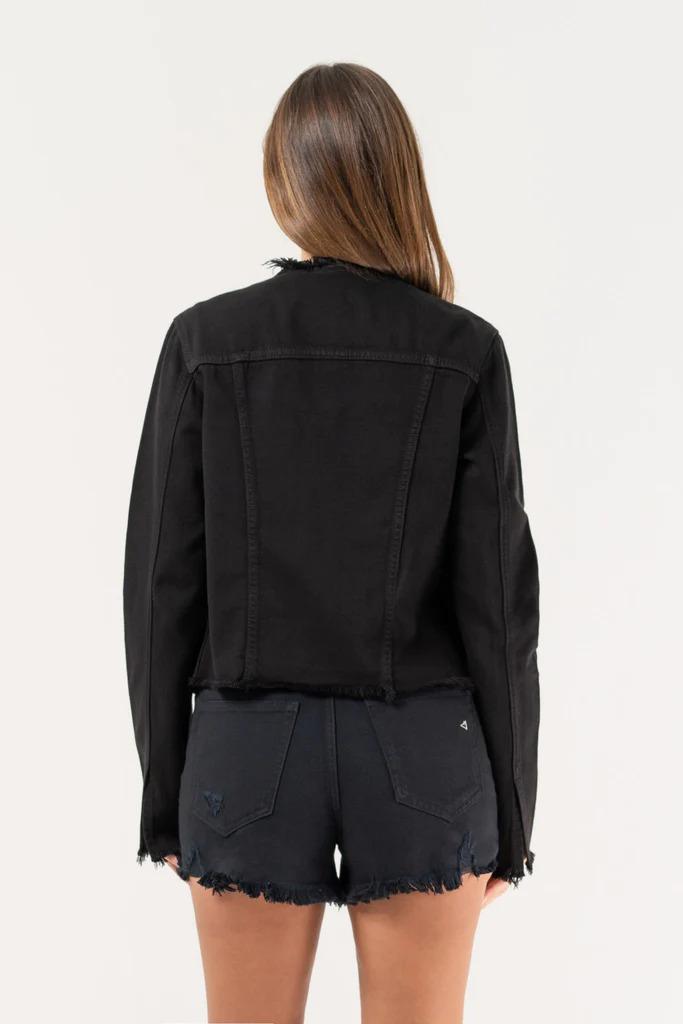 Hidden Collarless Jacket back