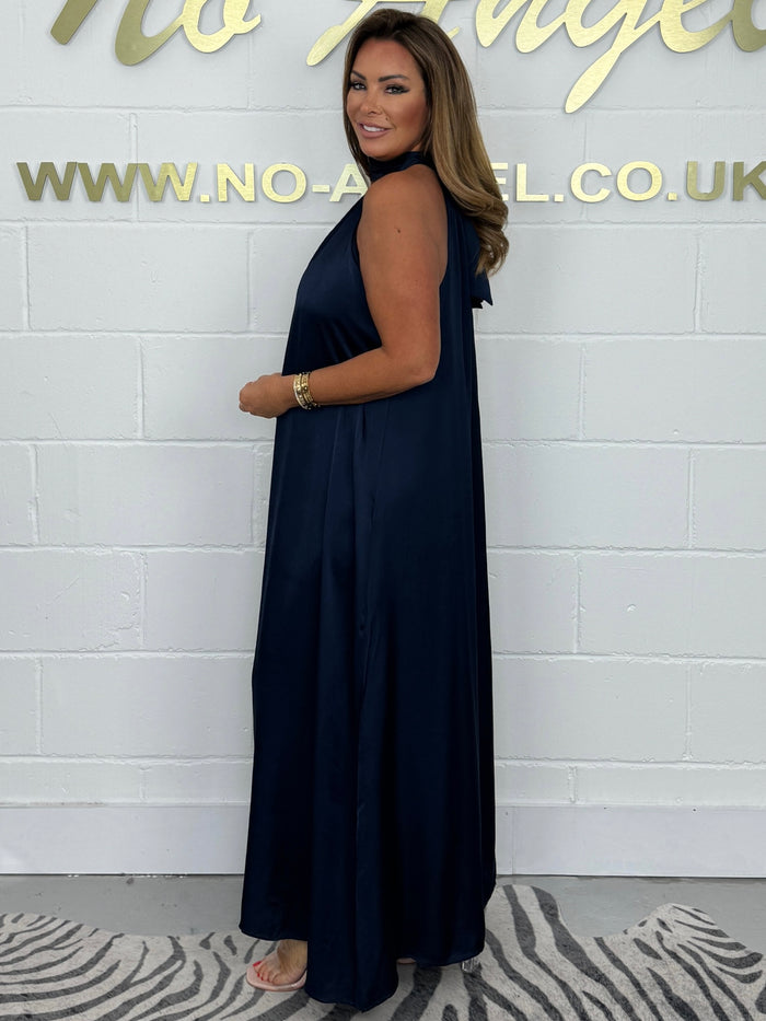 High Neck Tie Back Maxi Dress (6 Colours)