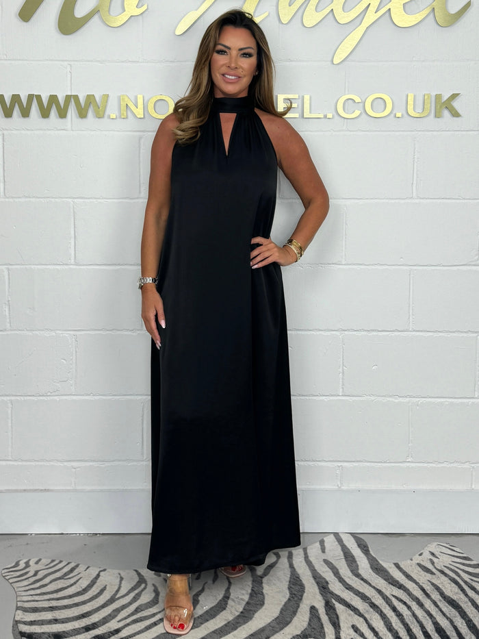 High Neck Tie Back Maxi Dress (6 Colours)