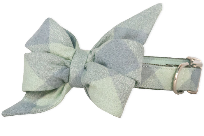 High Park Flannel Belle Bow Dog Collar - Crew LaLa