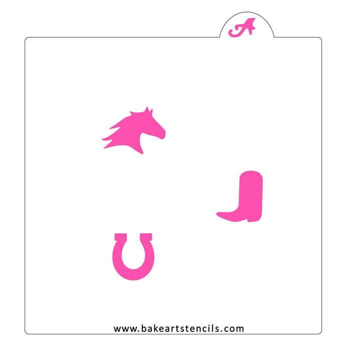 Horse Themed Oreo Stencil bakeartstencil