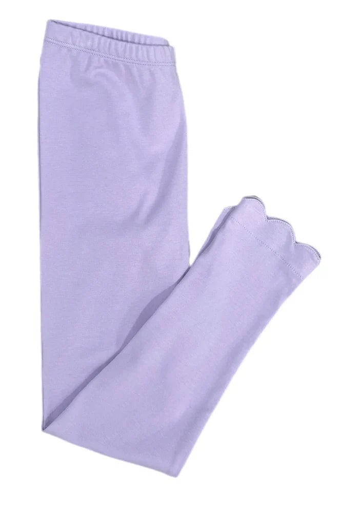 James and Lottie - Knit Scallop Leggings - Lavender