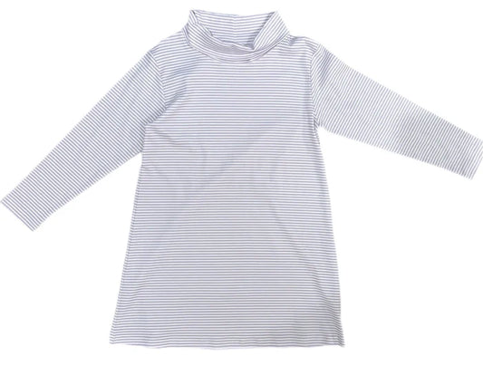James and Lottie - Knit Turtleneck Dress - Lavender Stripe