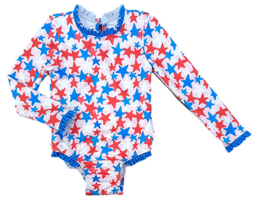 James and Lottie - Leighton Rash Guard - Patriotic Stars