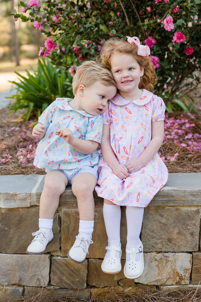 James and Lottie - Rory Diaper Set - Blue Crayons