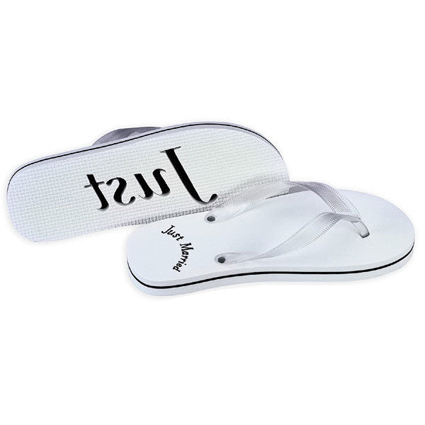 The Bride’s  Beach Wedding Just Married Flip Flop Wedding Favors