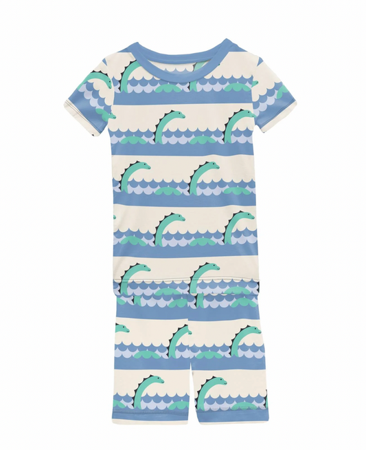 Kickee Pants Shortie Pajama Set - Sea Monster
