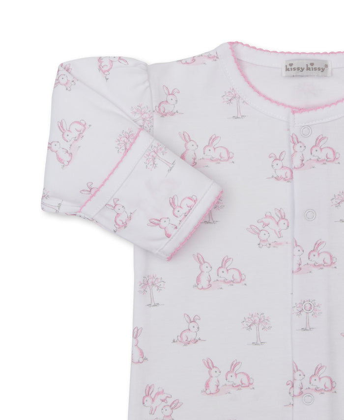 Kissy Kissy - Footie - Springtime Bunny Fun Pink