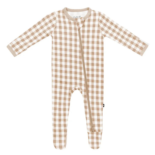 Kyte Baby - Footie - Bisque Gingham