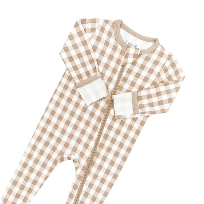 Kyte Baby - Footie - Bisque Gingham