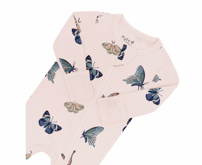 Kyte Baby - Footie - Blush Butterfly