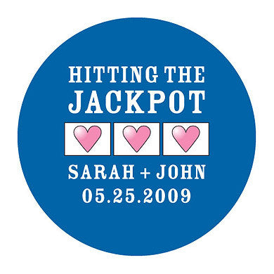 Las Vegas Wedding Gumball Machine Sticker