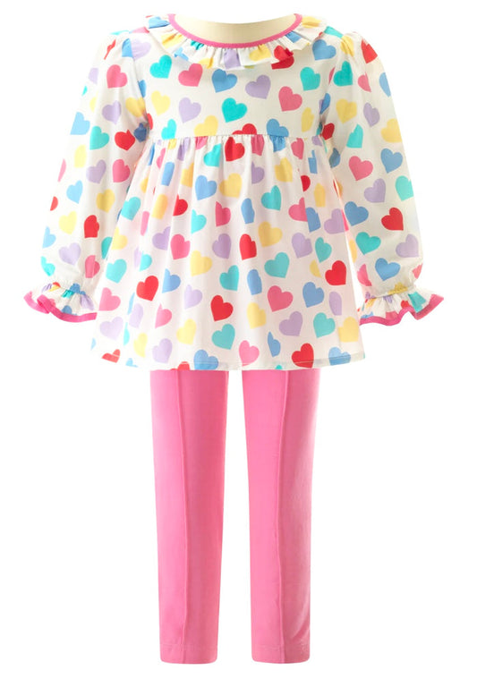 Rachel Riley Multi Confetti Hearts Valentine’s Day Outfit