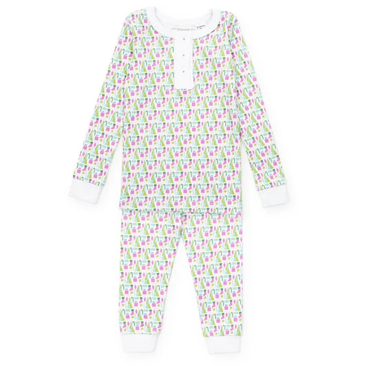Lila and Hayes - Alden Pajama Set - Mod Holiday Pink