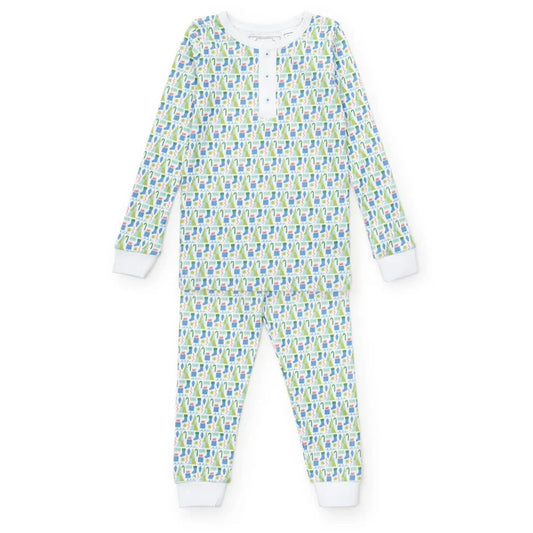 Lila and Hayes - Jack Pajama Set - Mod Holiday Blue