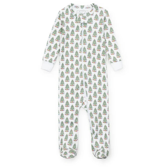 Lila and Hayes - Parker Zip Pajama - Under the Christmas Tree