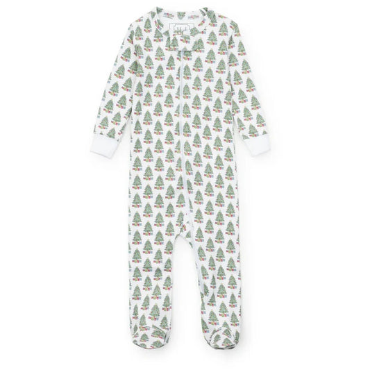 Lila and Hayes - Parker Zip Pajama - Under the Christmas Tree