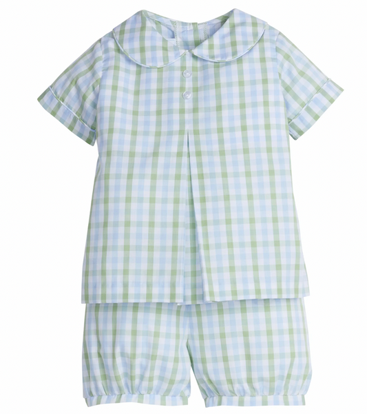 Little English pastel plaid Cheekwood Charleston Plaid Short Set