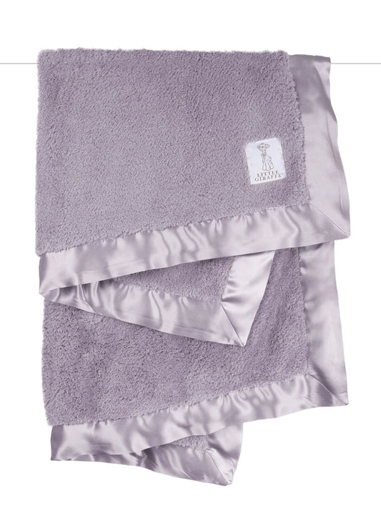 Little Giraffe - Chenille Baby Blanket - Lavender
