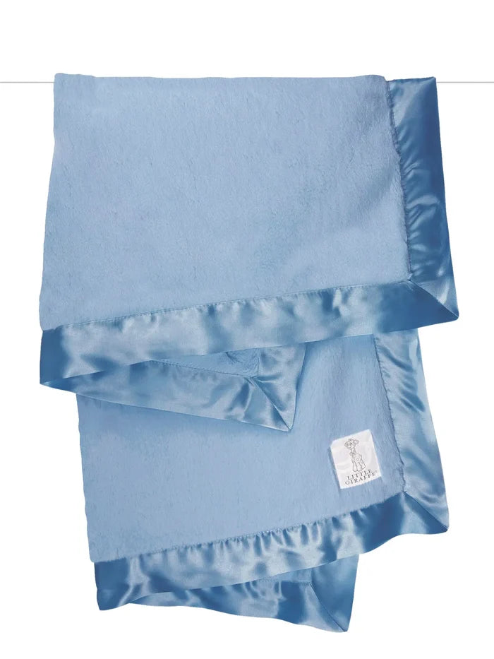 Little Giraffe - Luxe Baby Blanket - Cornflower