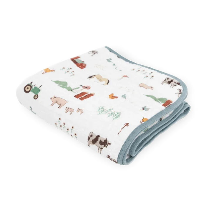 Little Unicorn - Original Cotton Muslin Quilt - Farmyard