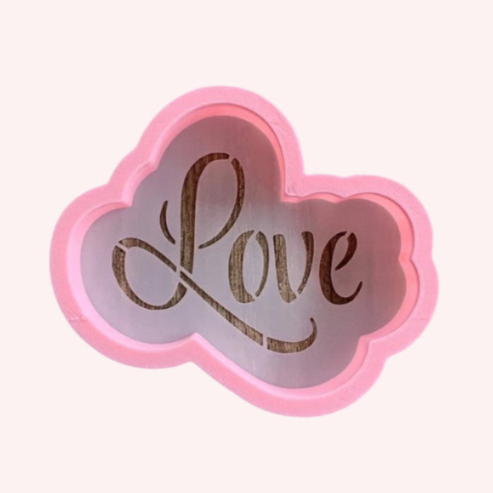 Love Cookie Stencil with Cookie Cutter to decorate Valentine Cookies and wedding favors.