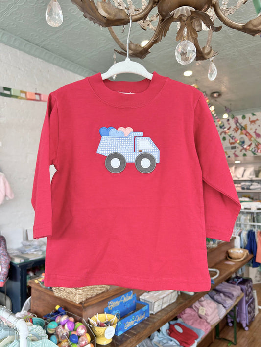 Luigi - Long Sleeve Tee - Dump Truck with Hearts