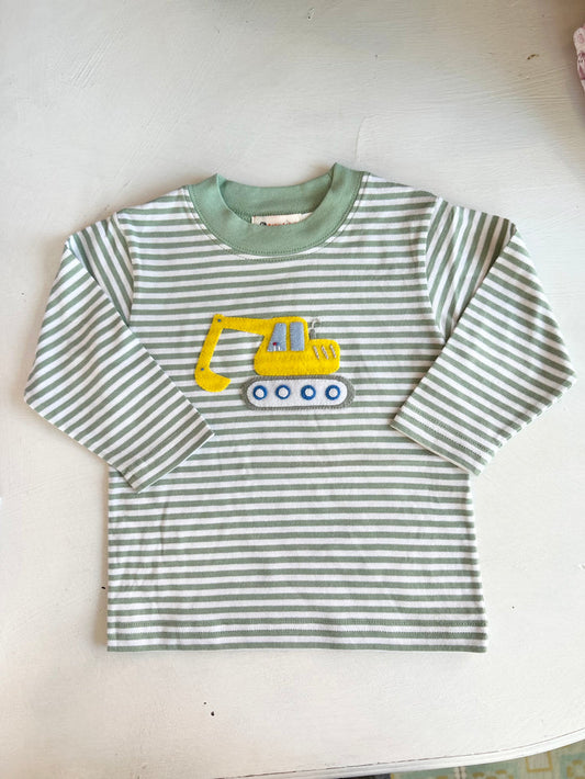 Luigi - Long Sleeve Tee - Retro Backhoe