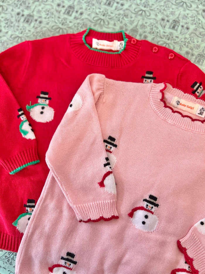 Luigi - Sweater - Red Snowman