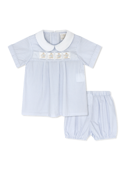 Lullaby Set - Noah Ribbon Bloomer Set - Bunnies/Hearts/Trains