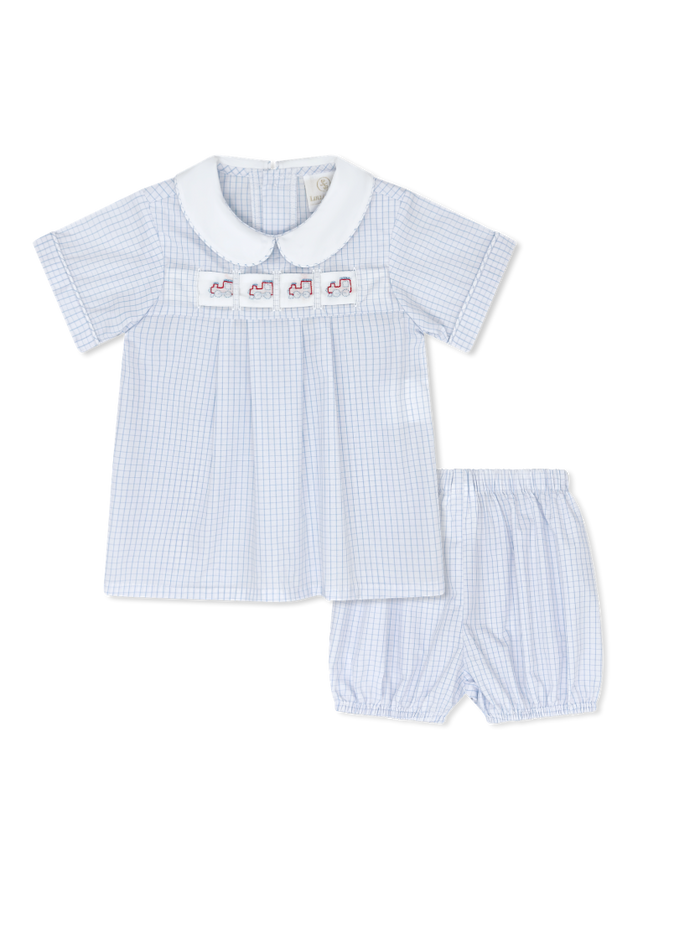 Lullaby Set - Noah Ribbon Bloomer Set - Bunnies/Hearts/Trains