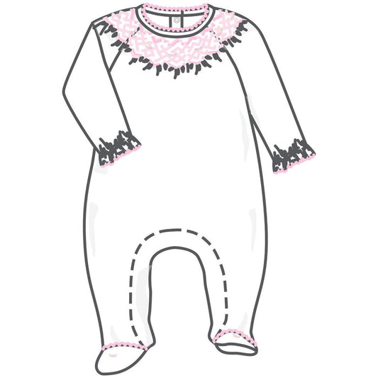 Magnolia Baby - Bishop Smocked Footie - Lizzy and Landon Pink
