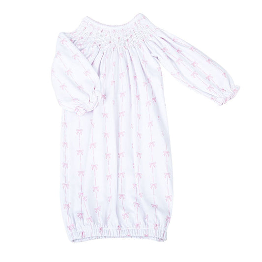 Magnolia Baby - Bishop Smocked Gown - Amelia's Classics Pink