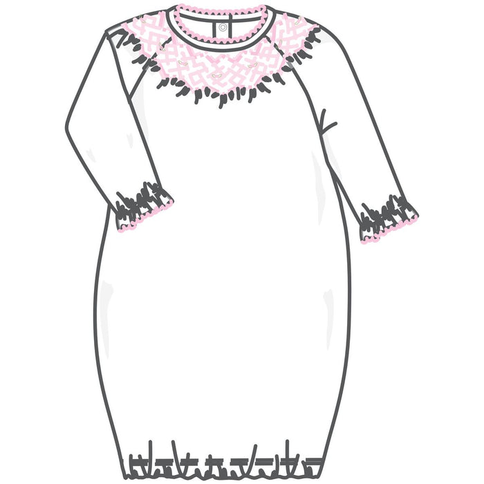 Magnolia Baby - Bishop Smocked Gown - Lizzy and Landon Pink