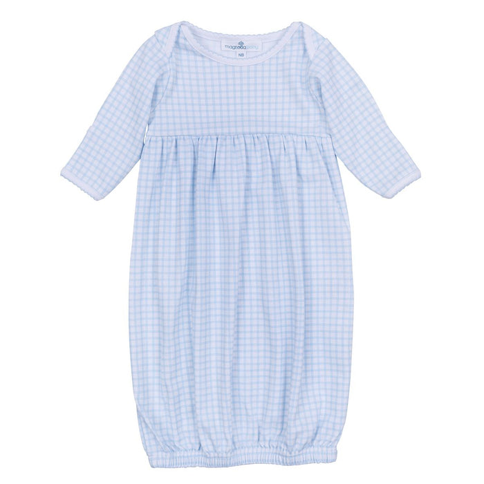 Magnolia Baby - Gathered Gown - Peek-A-Boo Wishes Blue