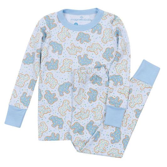 Magnolia Baby - Pajama Set - Blue Animal Crackers